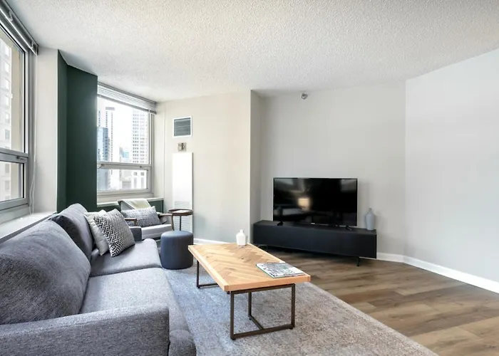 River N 1br W Gym Wd Nr Magnificent Mile Chi-165 Apartamento *